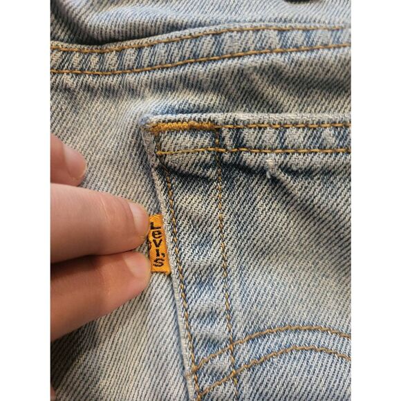 Levi's Shorts Women's 16 Blue Vintage Orange Tab Distressed Ripped Upcycled - Picture 4 of 5